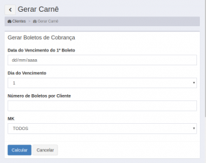 Contas a Receber/Remessas - Gerar Carne Contas a Receber/Remessas - Gerar Carne