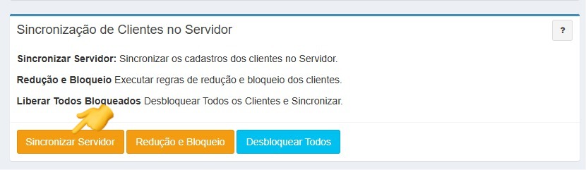 Sincronizar servidor no ReceitaNet