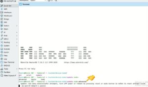Resultado do device-mode no Mikrotik
