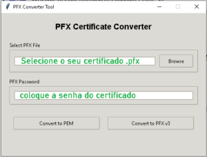 Conversor de certificado PFX para PEM